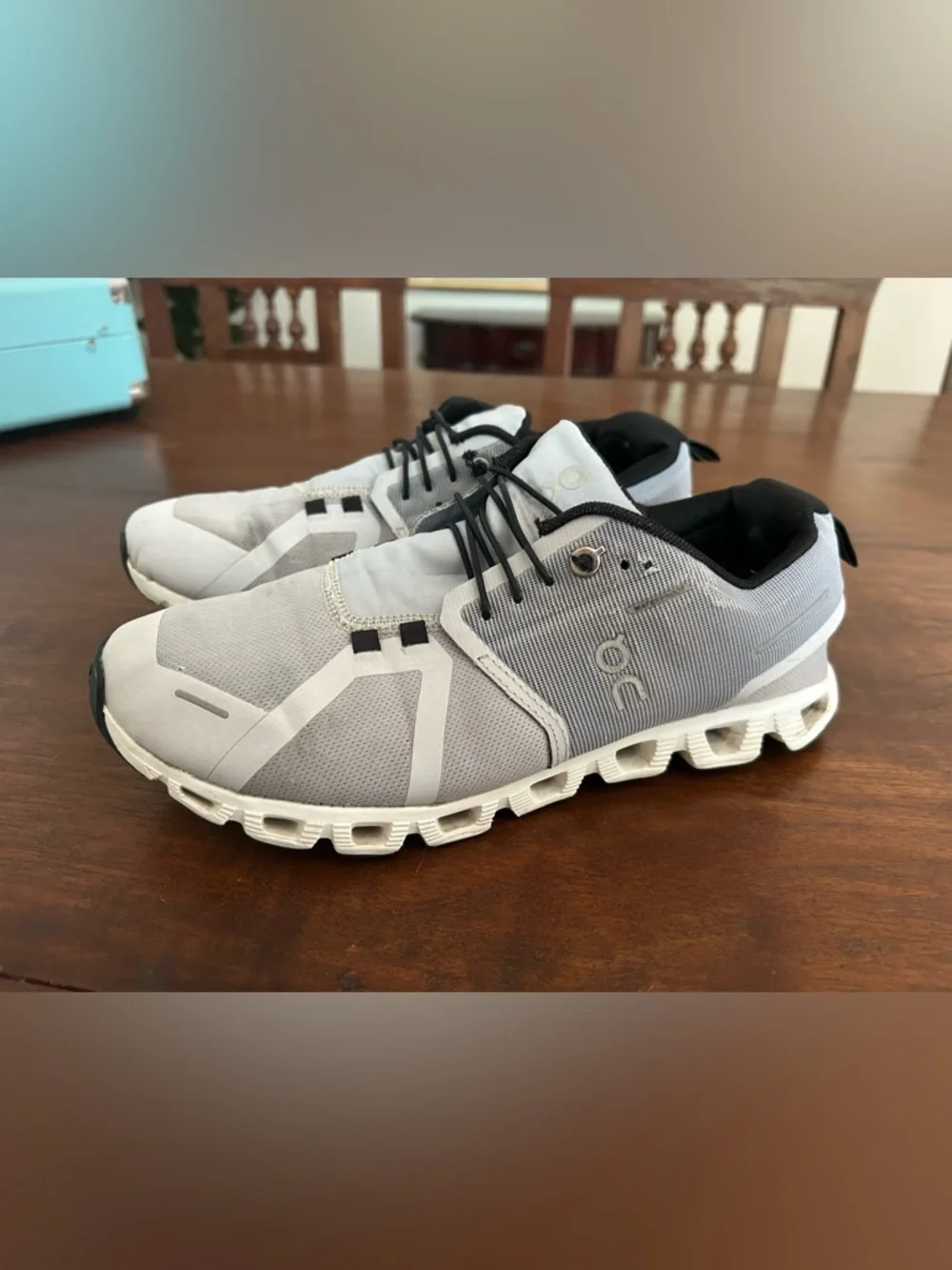 On Running Cloud 5 White waterproof Runner Sneakers Size10 - Picture 7 of 13